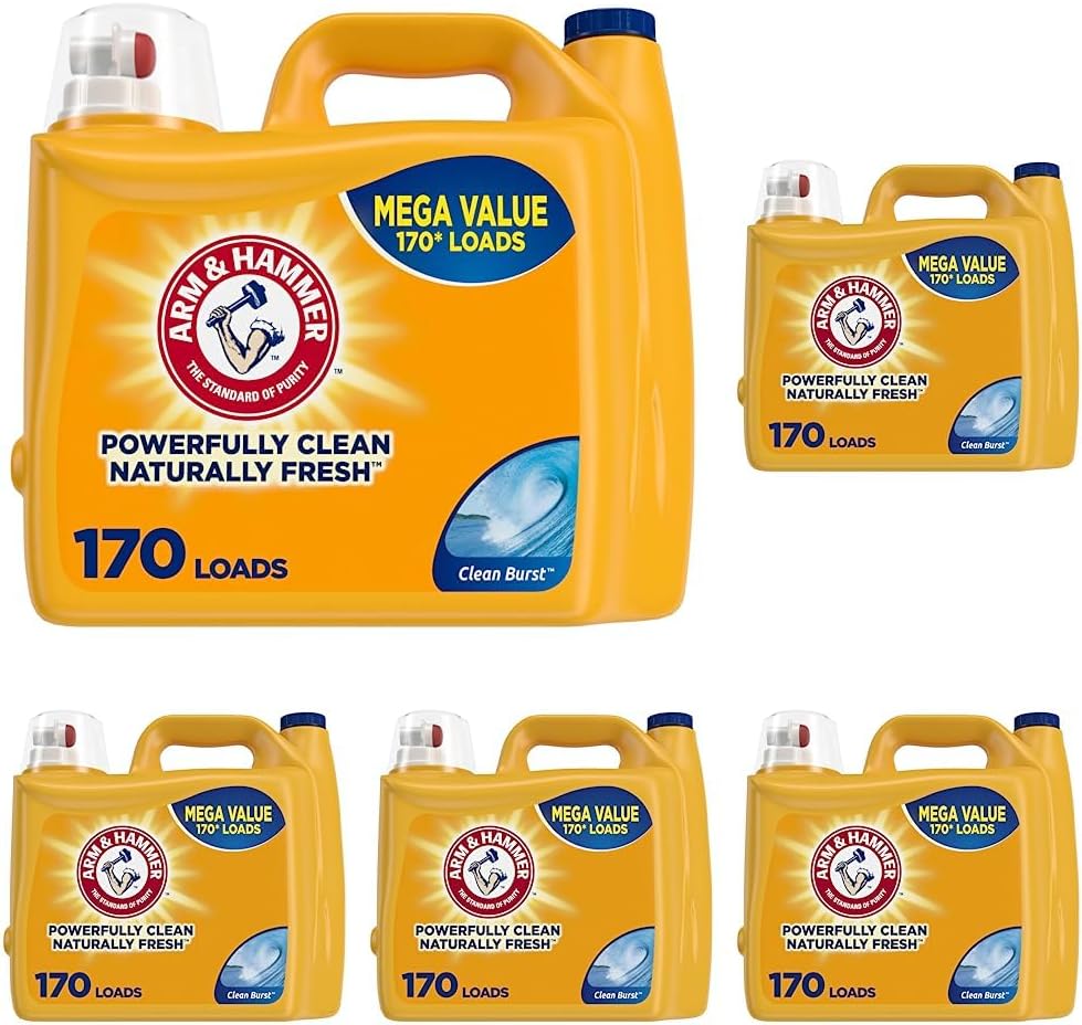 Arm & Hammer Clean Burst, 170 Loads Liquid Laundry Detergent, 170 Fl oz