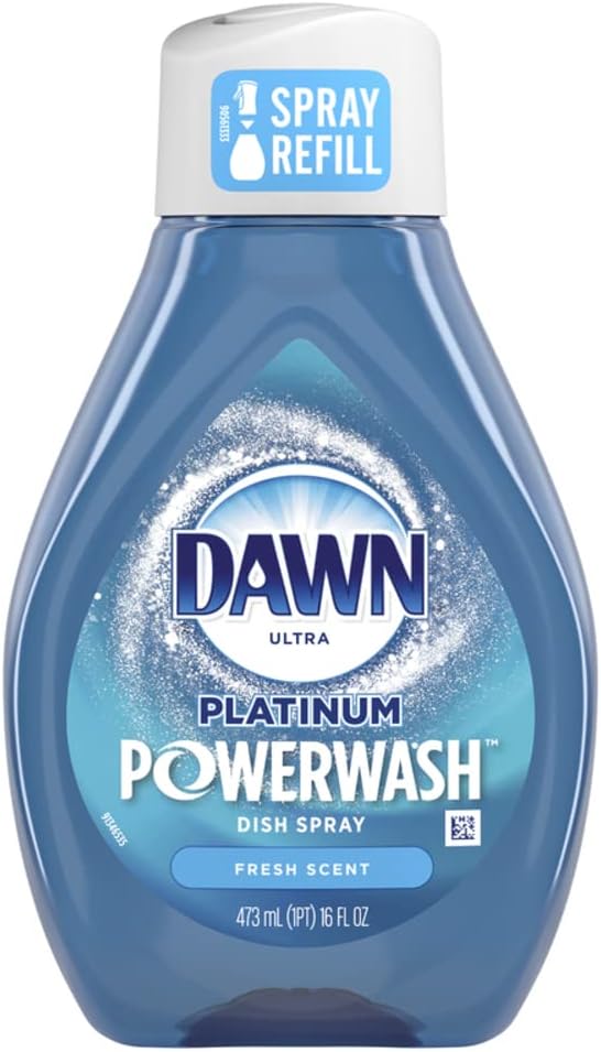 Dawn Platinum Powerwash Dish Spray, Dish Soap Cleaning Spray, Apple Scent Refill, 16 Fl Oz (Pack of 6) (Packaging may vary), Dish Soap Spray