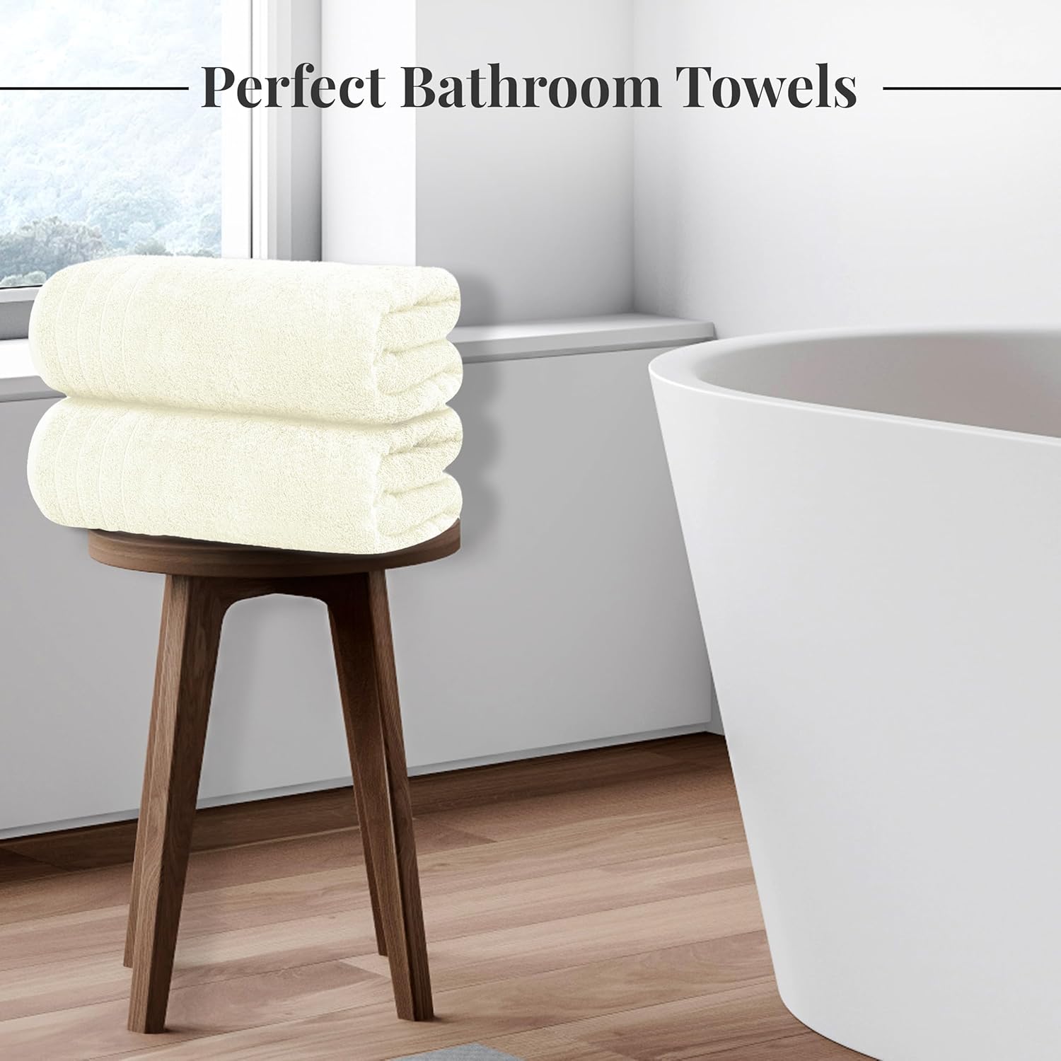 Tens Towels Extra Large Bath Towels 30 x 60 Inches, 100% Cotton, Larger & Lighter, Quicker to Dry, Lighter Weight, Super Soft and Absorbent, Perfect Bathroom Towels