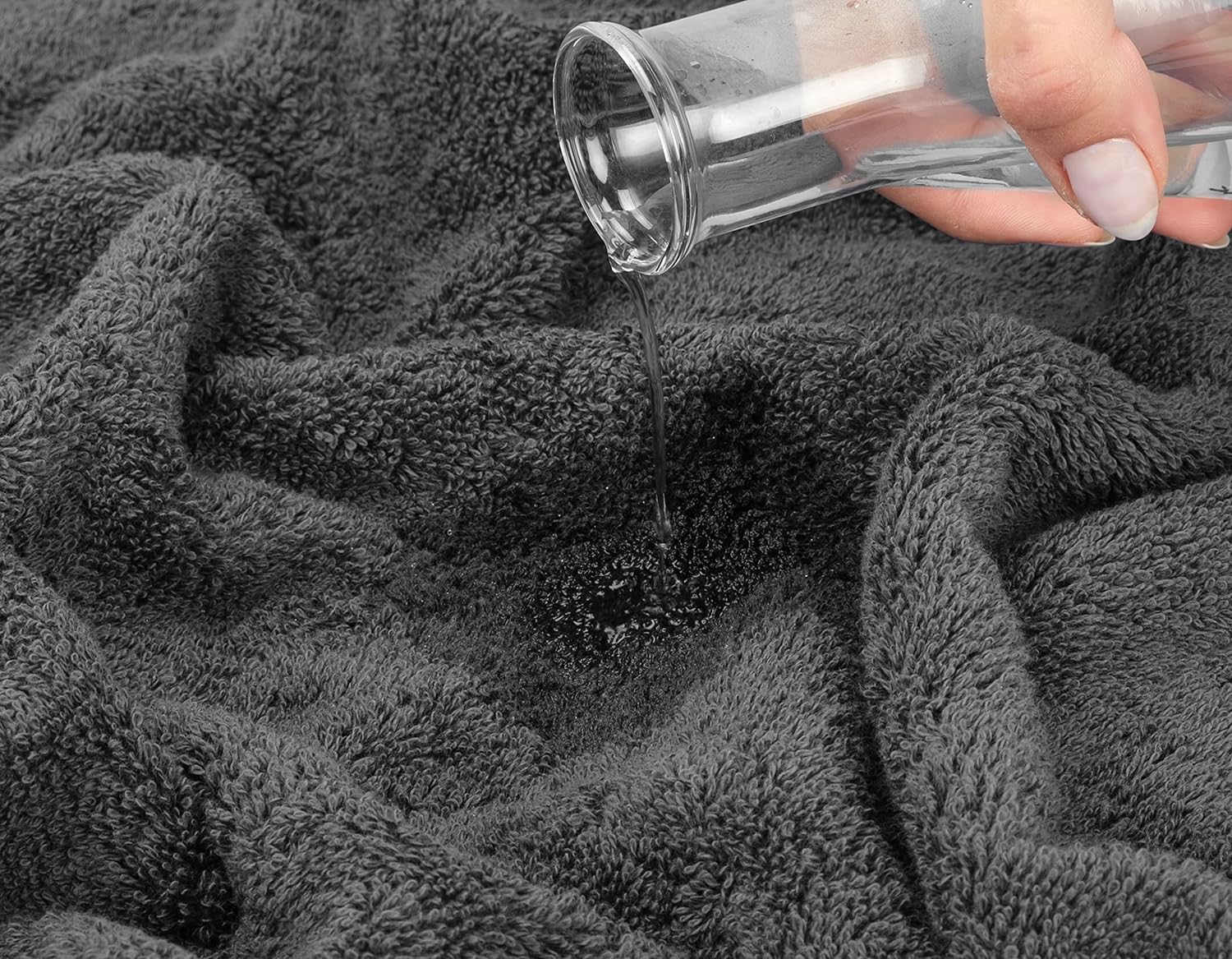 American Soft Linen Luxury 6 Piece Towel Set, 2 Bath Towels 2 Hand Towels 2 Washcloths, 100% Cotton Turkish Towels for Bathroom, Light Grey Towel Sets