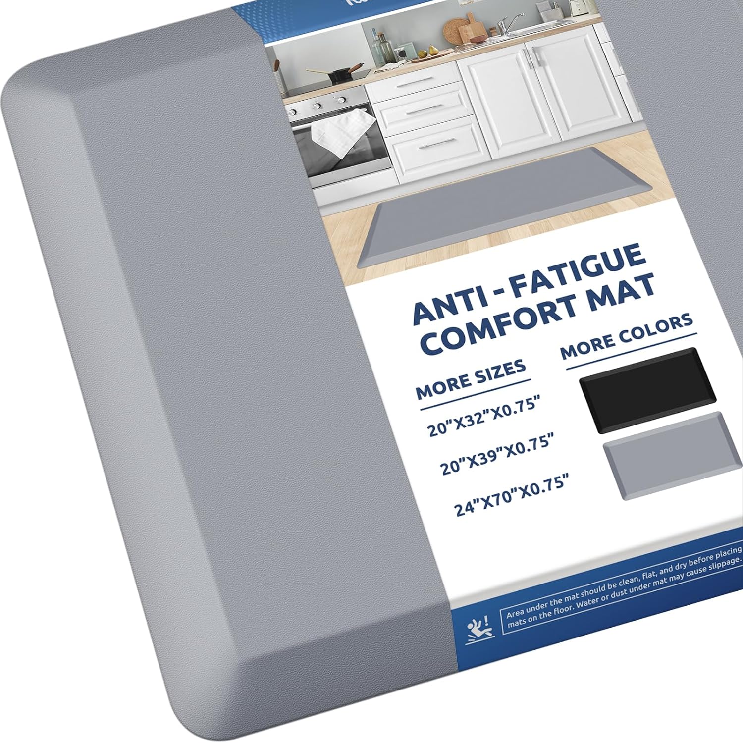 KitchenClouds Kitchen Mat Cushioned Anti Fatigue Rug 17.3