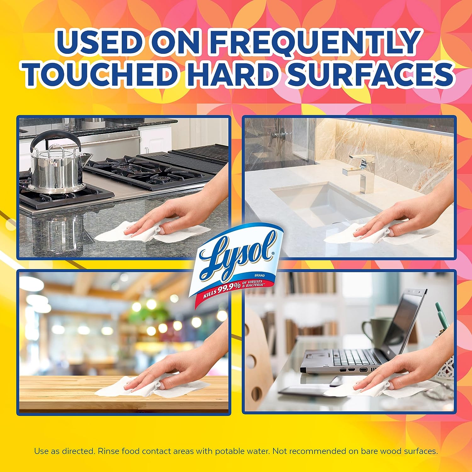 Lysol Disinfectant Wipes Bundle, Multi-Surface Antibacterial Cleaning Wipes, For Disinfecting & Cleaning, contains x2 Lemon & Lim Blossom (80ct) x1 Crisp Linen (80 Ct) & x1 Mango & Hibiscus (80 Ct)