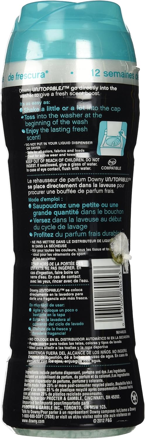 Downy Unstopables In Wash Scent Booster Beads, Fresh Scent, 24 oz, Downy Scent Booster Beads, Unstoppable Laundry Beads, Odor Protection