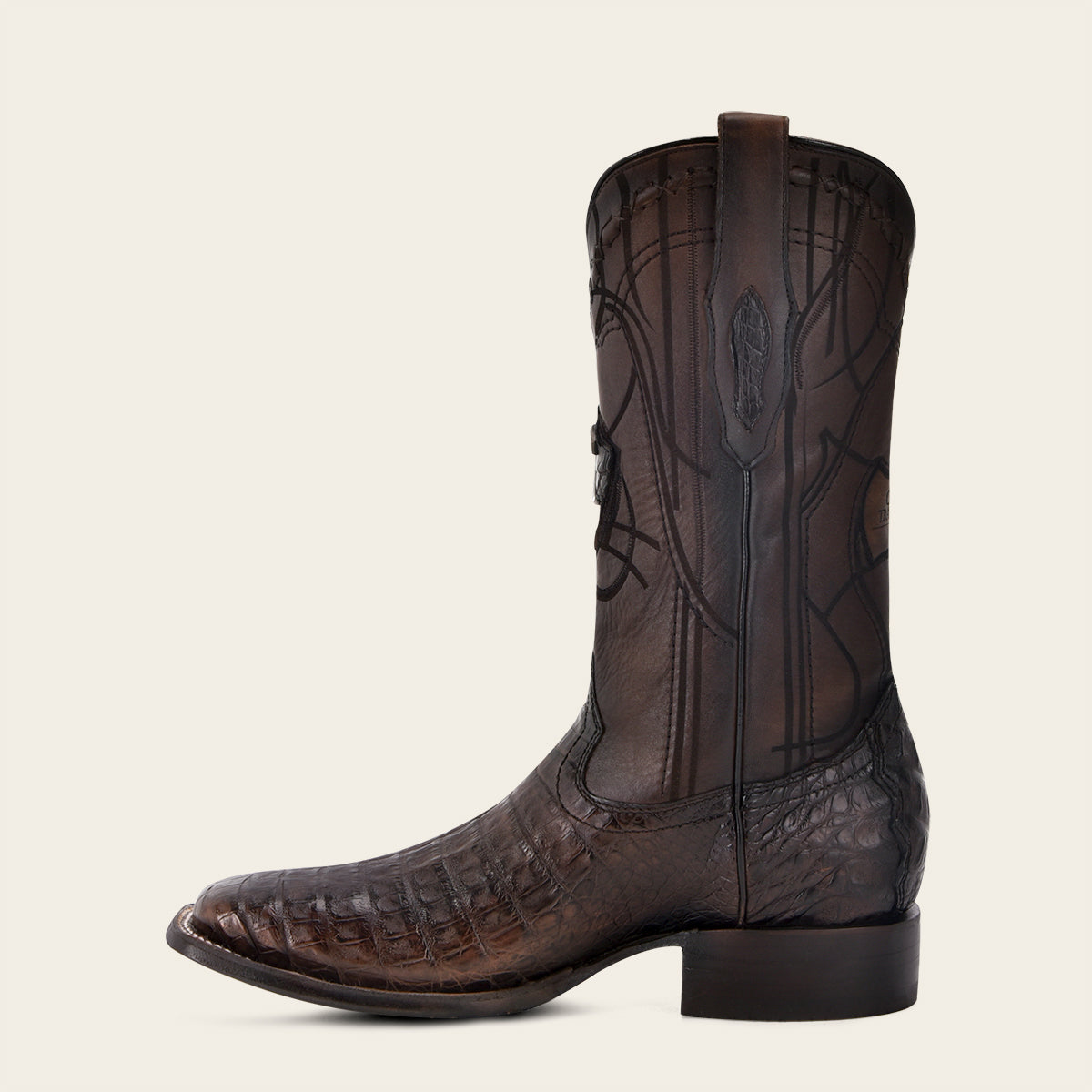 Bota rodeo en piel genuina de fuscus.