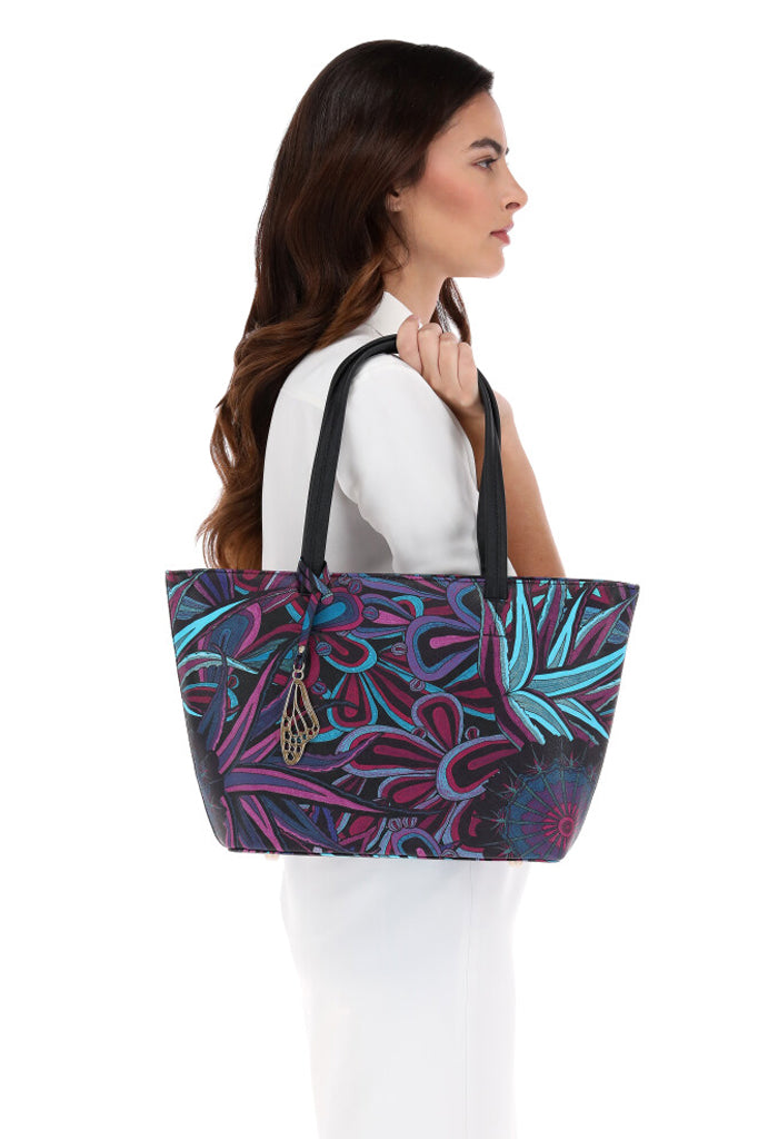 Tote K'iin Saffiano Santuario Cact��ceas P��rpura