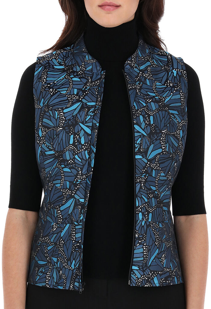 Chaleco Beritsi Mariposa Vitral Marino