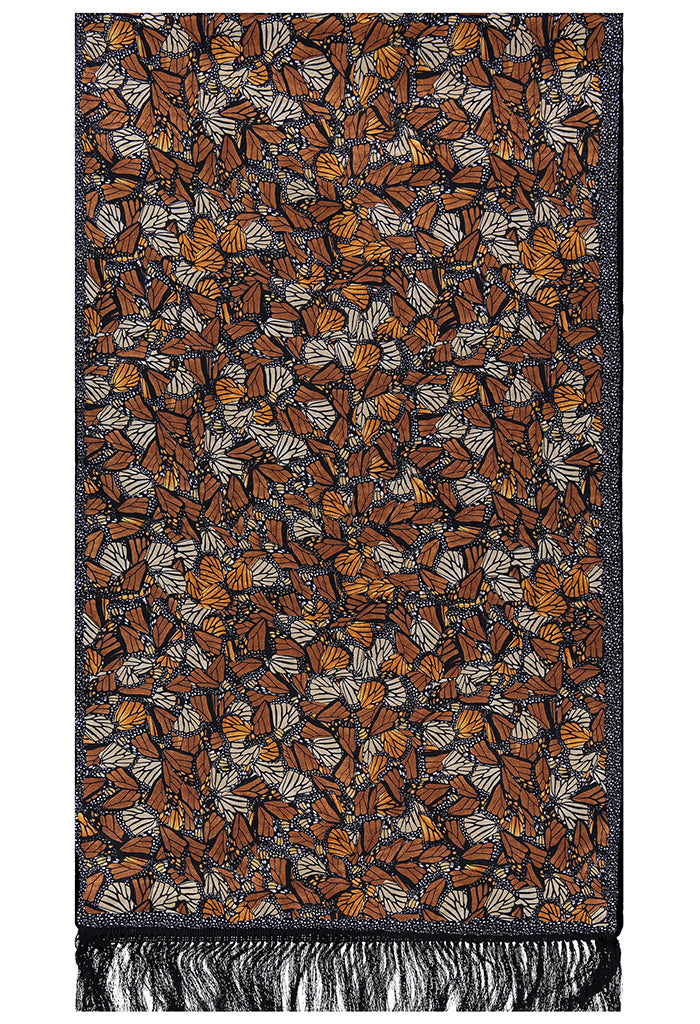 Chalina Con Terciopelo Mariposa Monarca Jqd