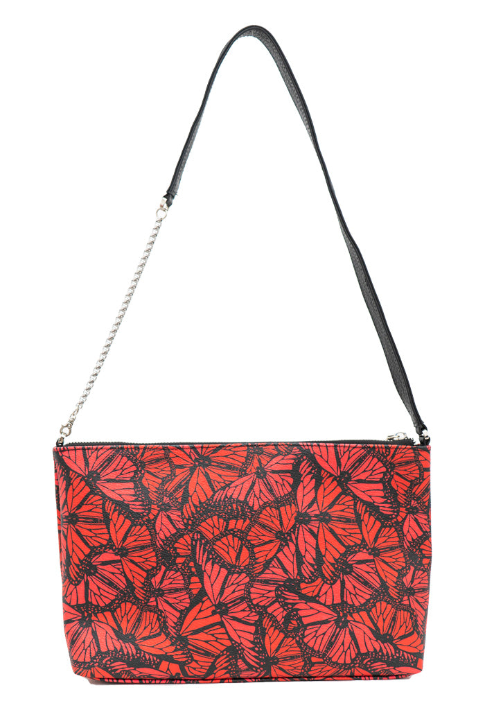 Bolsa Tsaas con Cadena Mariposa Monarca Rojo