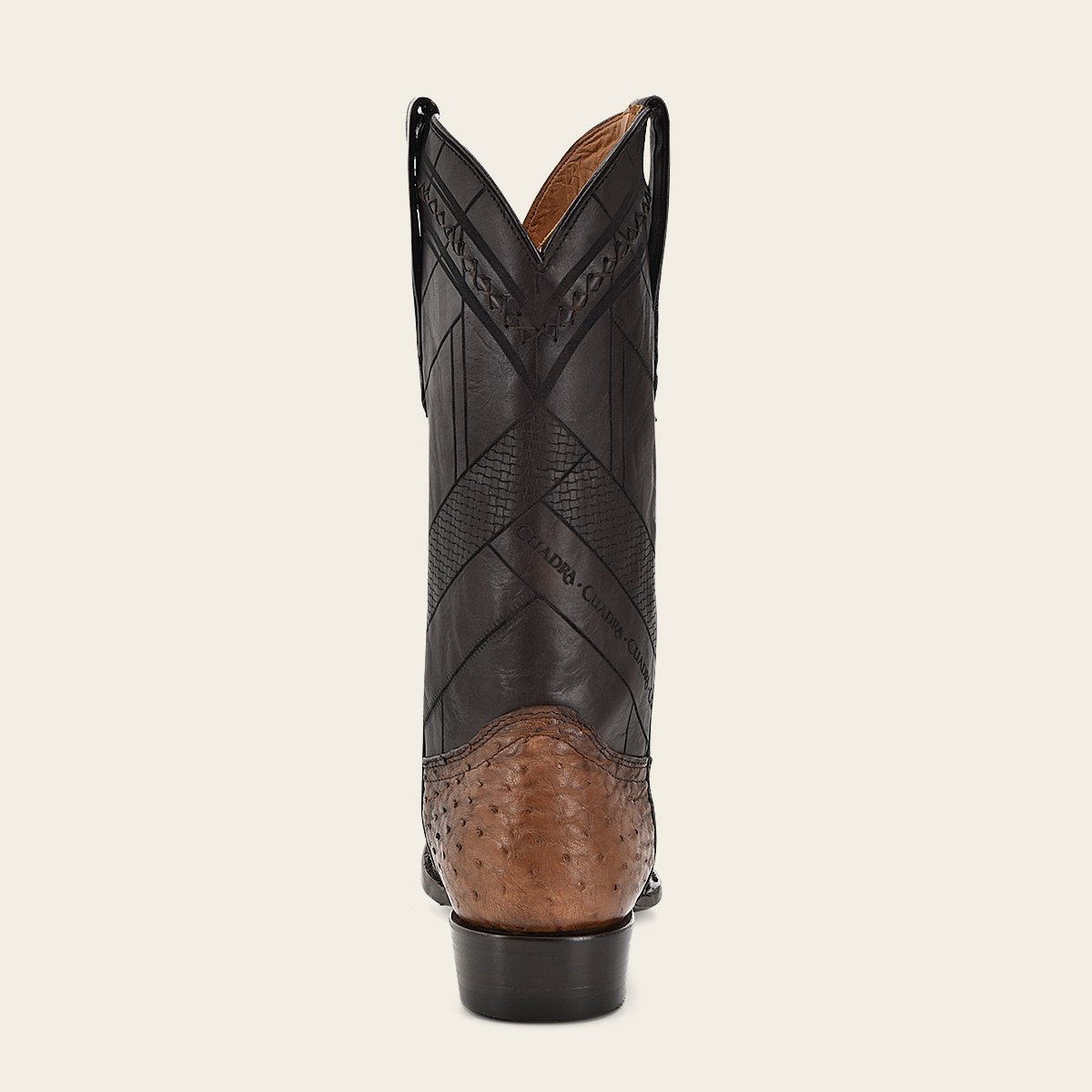 Bota en piel genuina de avestruz.