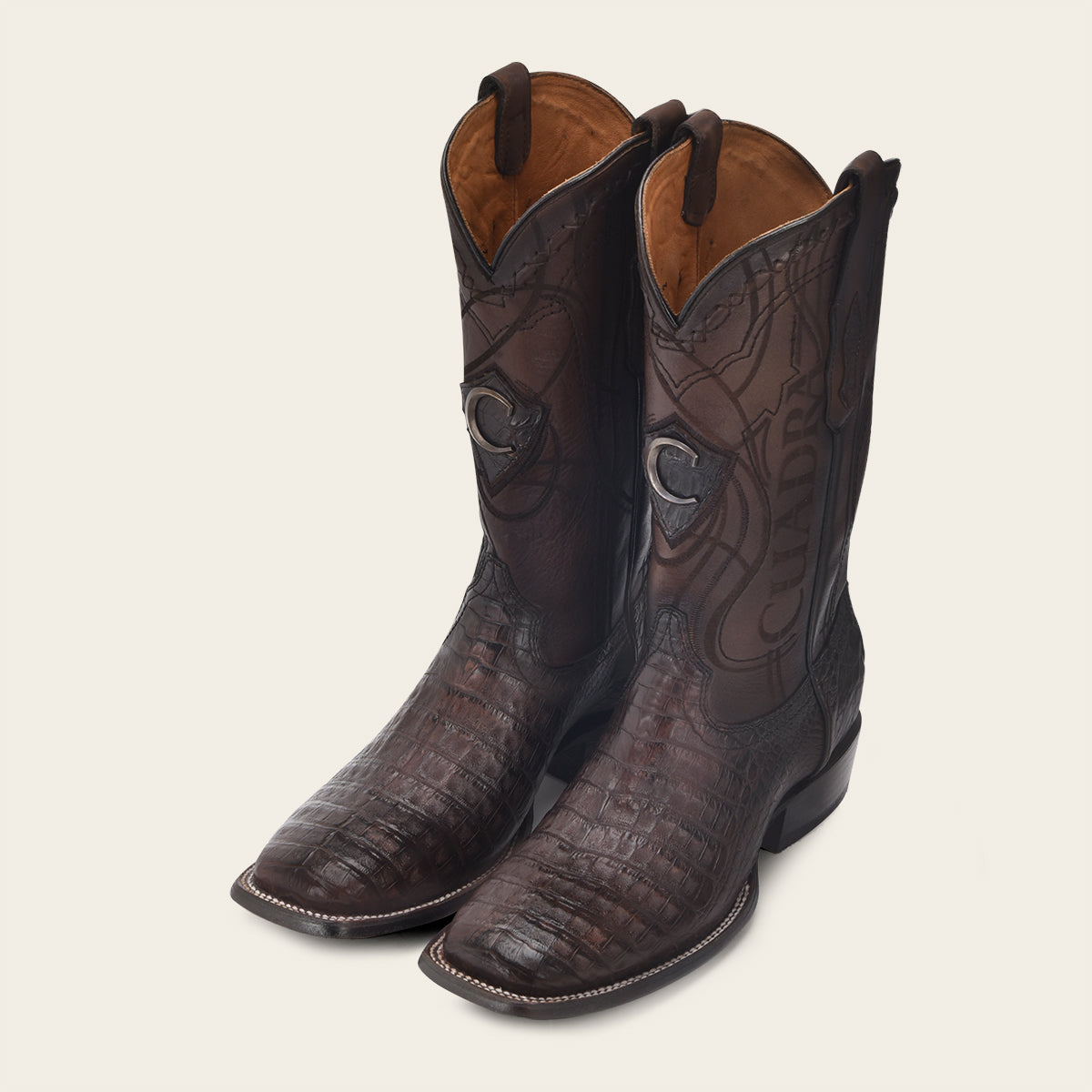 Bota rodeo en piel genuina de fuscus.