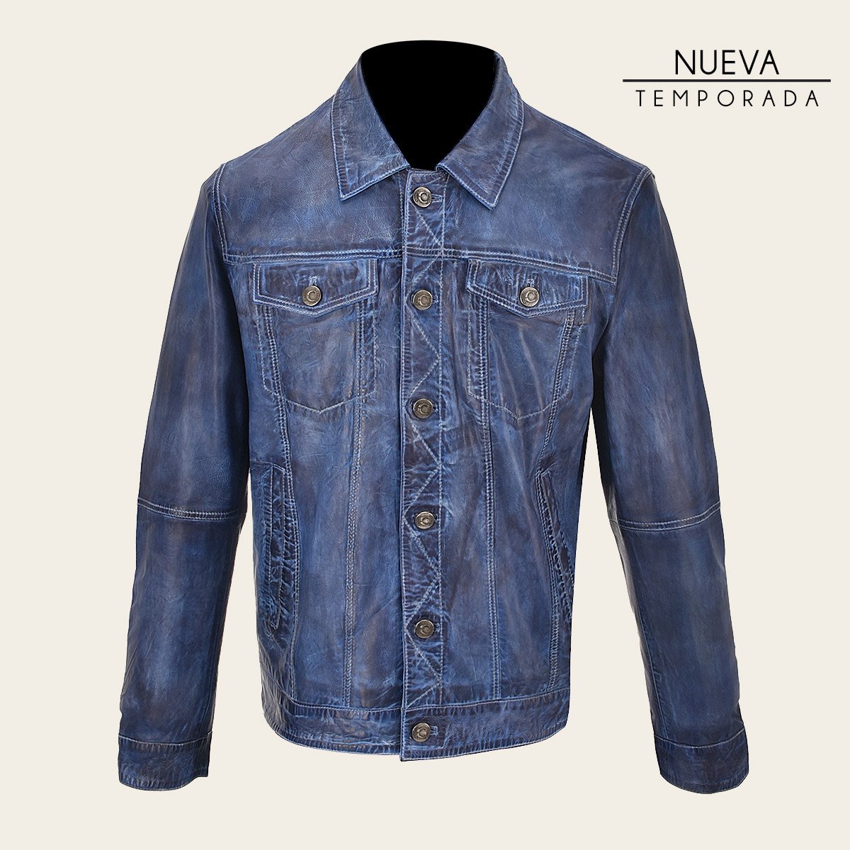 Chamarra Para Caballero En Piel Genuina.