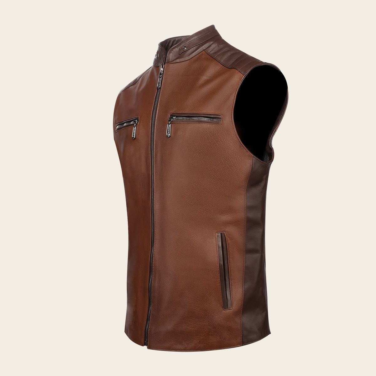 Chaleco En Piel Genuina De Ovino.