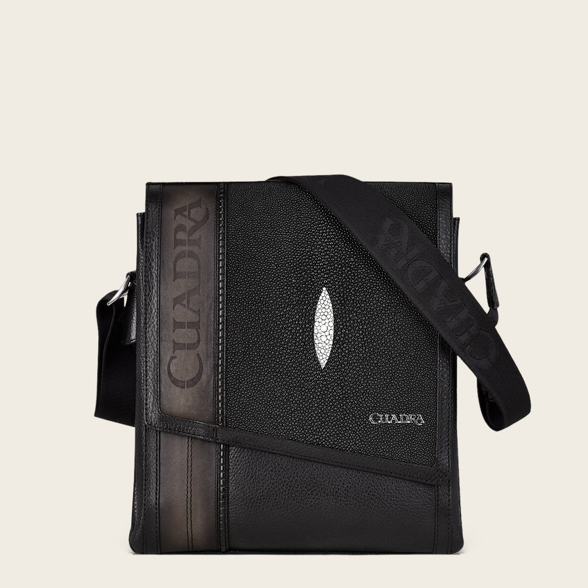 Bandolera en piel genuina de mantarraya