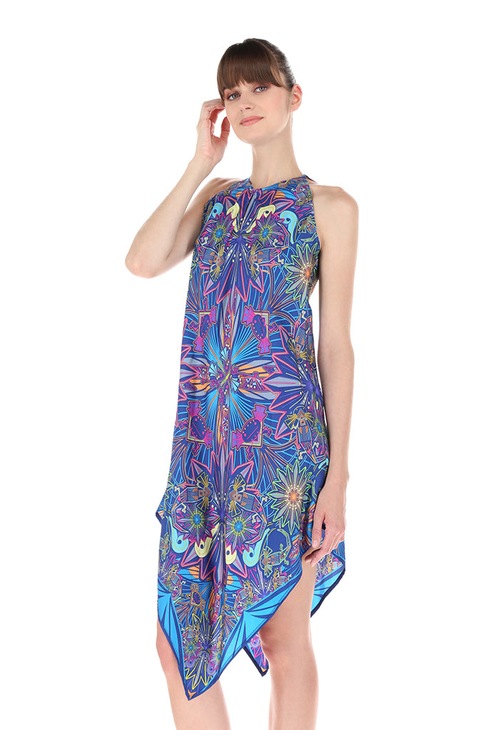 Vestido Largo Ajolotes Azul