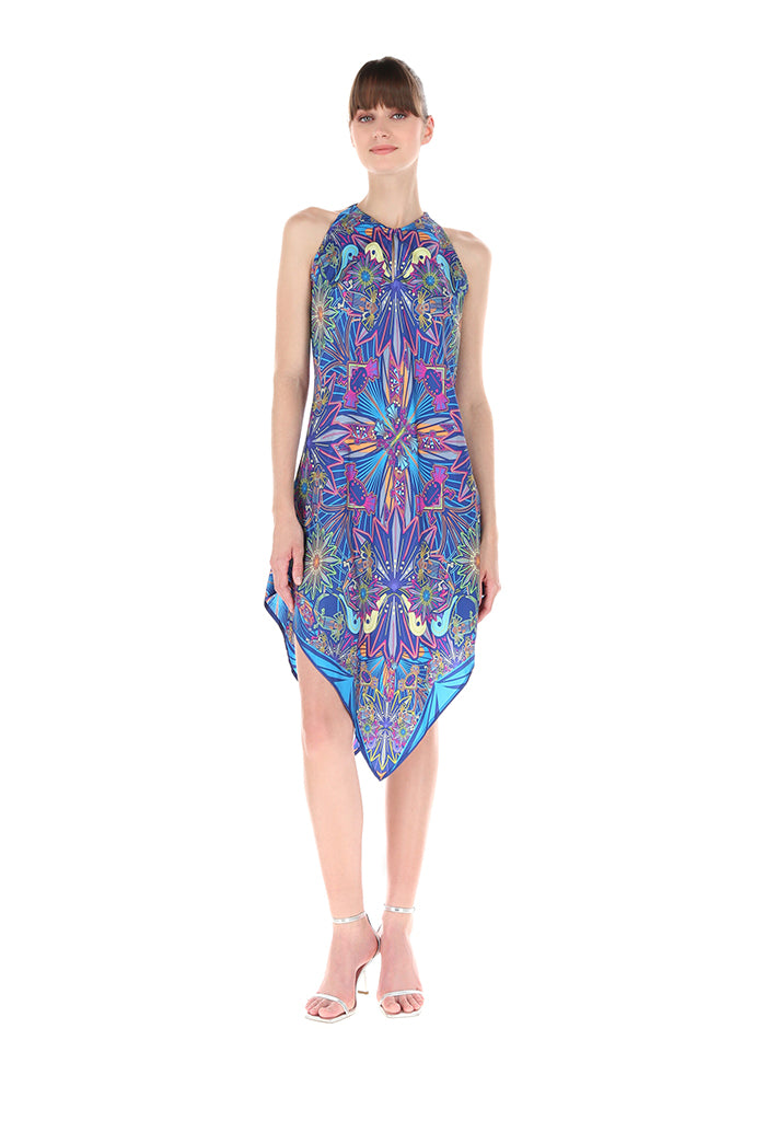 Vestido Largo Ajolotes Azul