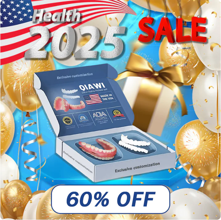 QIAWI™- Premium Custom Silicone Denture Set Dual Certification by the American Dental Association(ADA) & the U.S. Food and Drug Administration(FDA)