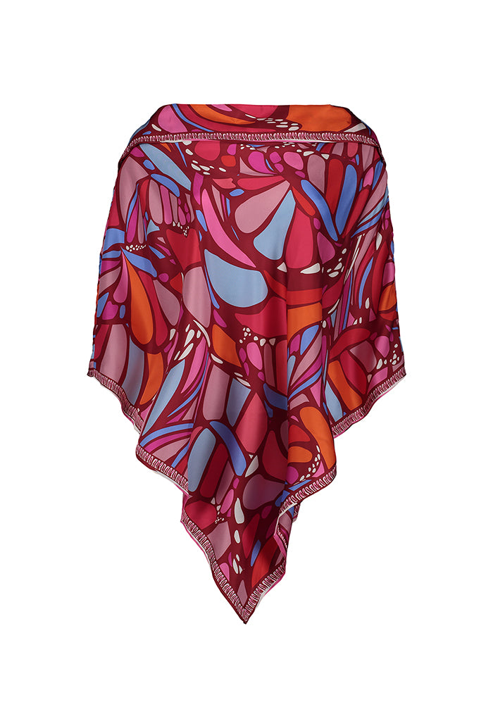 Poncho Mariposa Abstracta