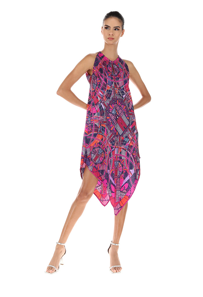 Vestido Largo Dolores Hidalgo Fucsia