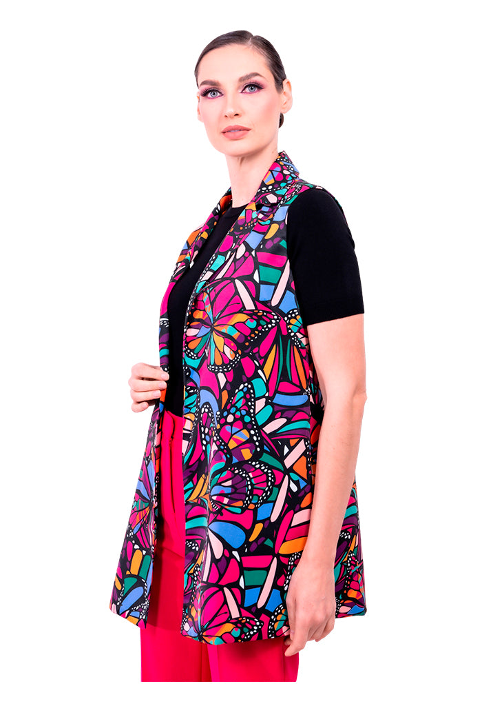 Chaleco Okuili Vuelo de Mariposa Negro