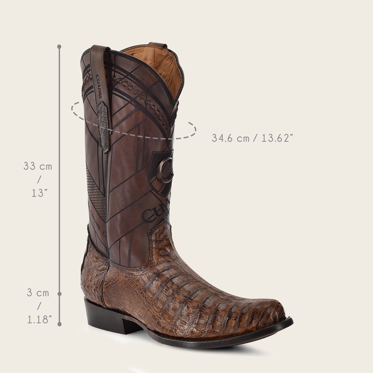 Bota en piel genuina de fuscus.