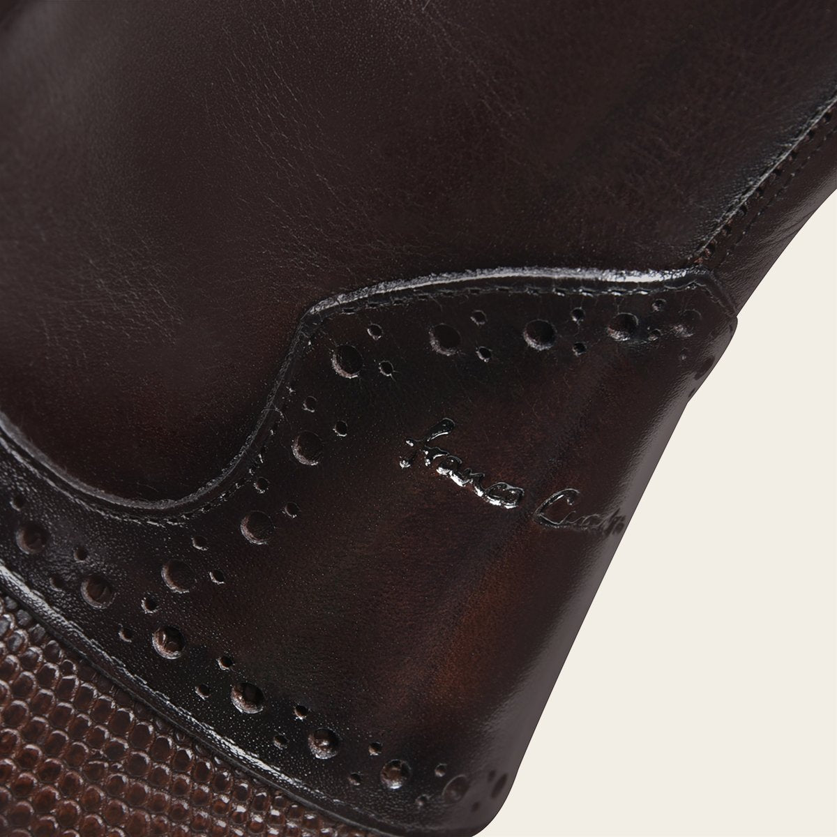 Bota de vestir en piel genuina de lizard.