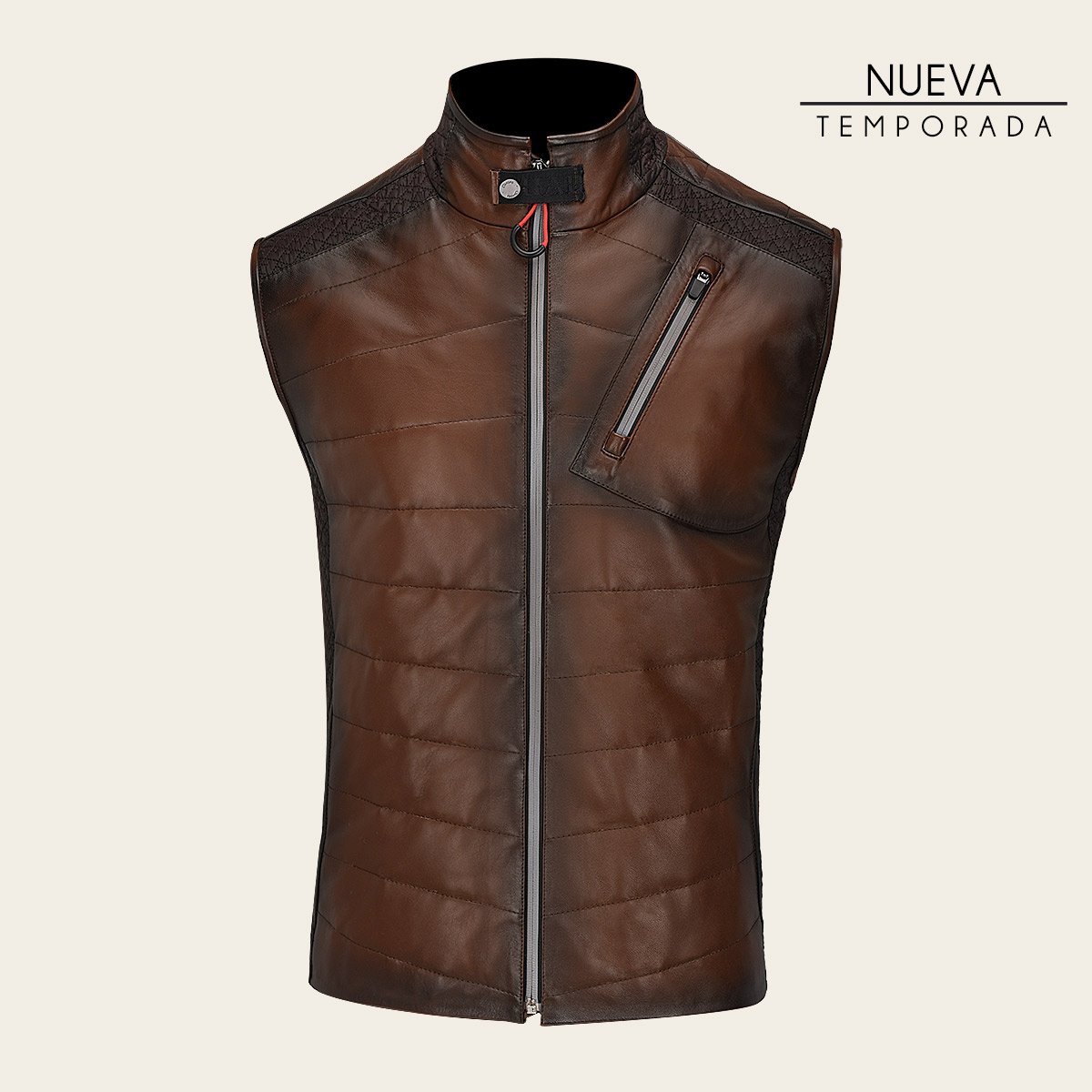 Chaleco Para Caballero En Piel Genuina.