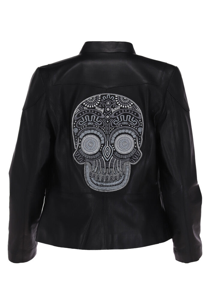 Chamarra Lin D��a de Muertos Mictl��n Negro