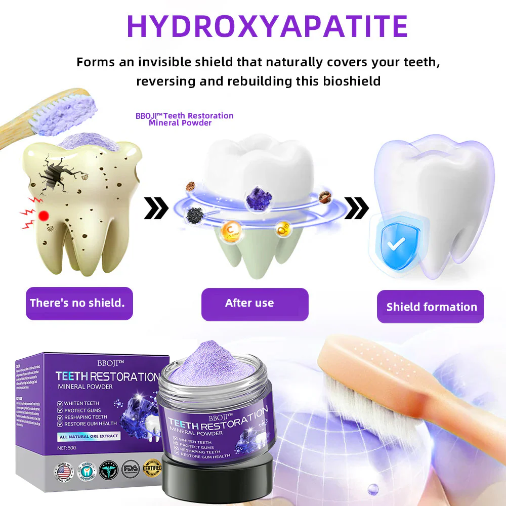 ✨ Last Day Discount: 79% OFF 🌸 BBOJI™ TeethRestoration Mineral Powder (ADA recommended)