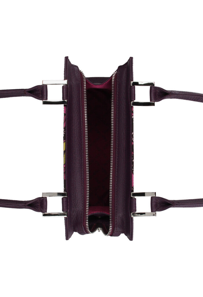 Bolsa Yaab Morado Mariposa Vitral Jqd Fucsia