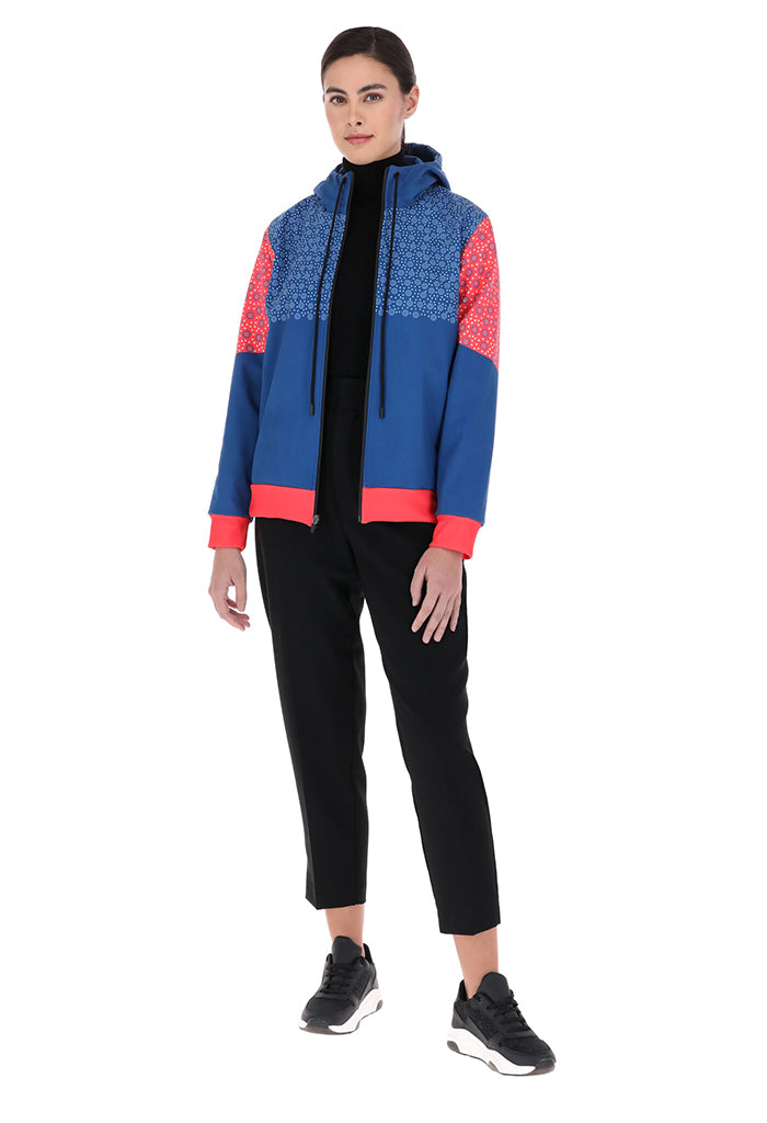 Chamarra Tzontli D��a de Muertos Mictl��n Azul/Coral