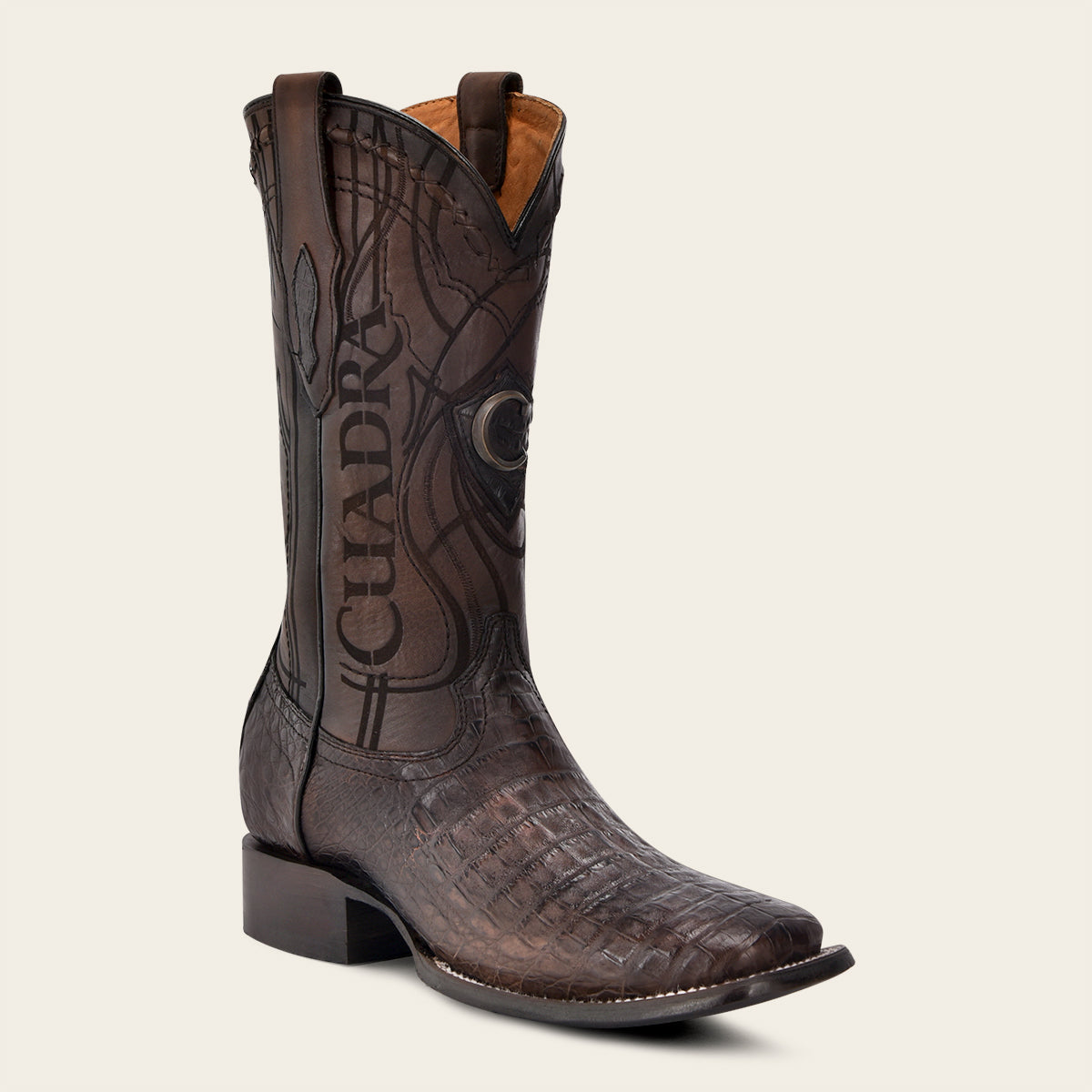 Bota rodeo en piel genuina de fuscus.