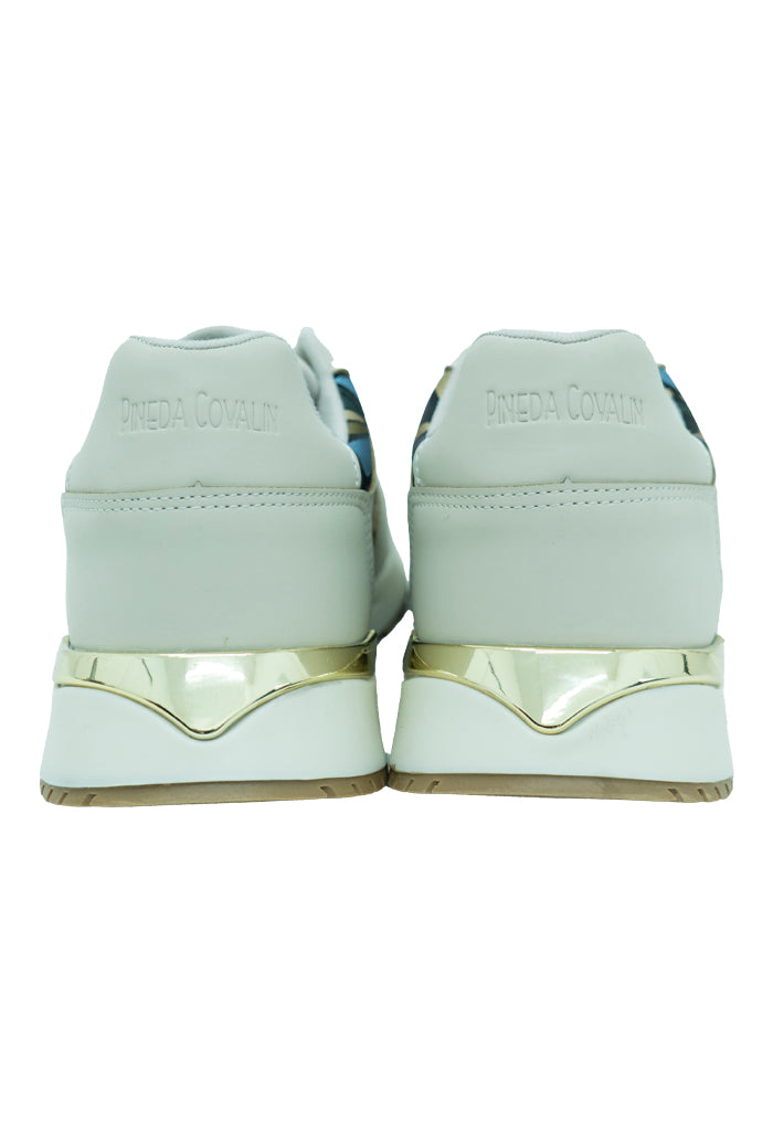 Tenis Beel Mujer Mariposa Abstracta Azul Acero