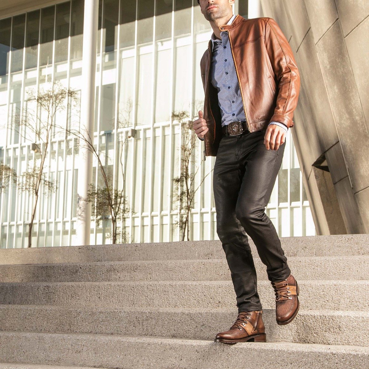 Bota en piel genuina de tiburón