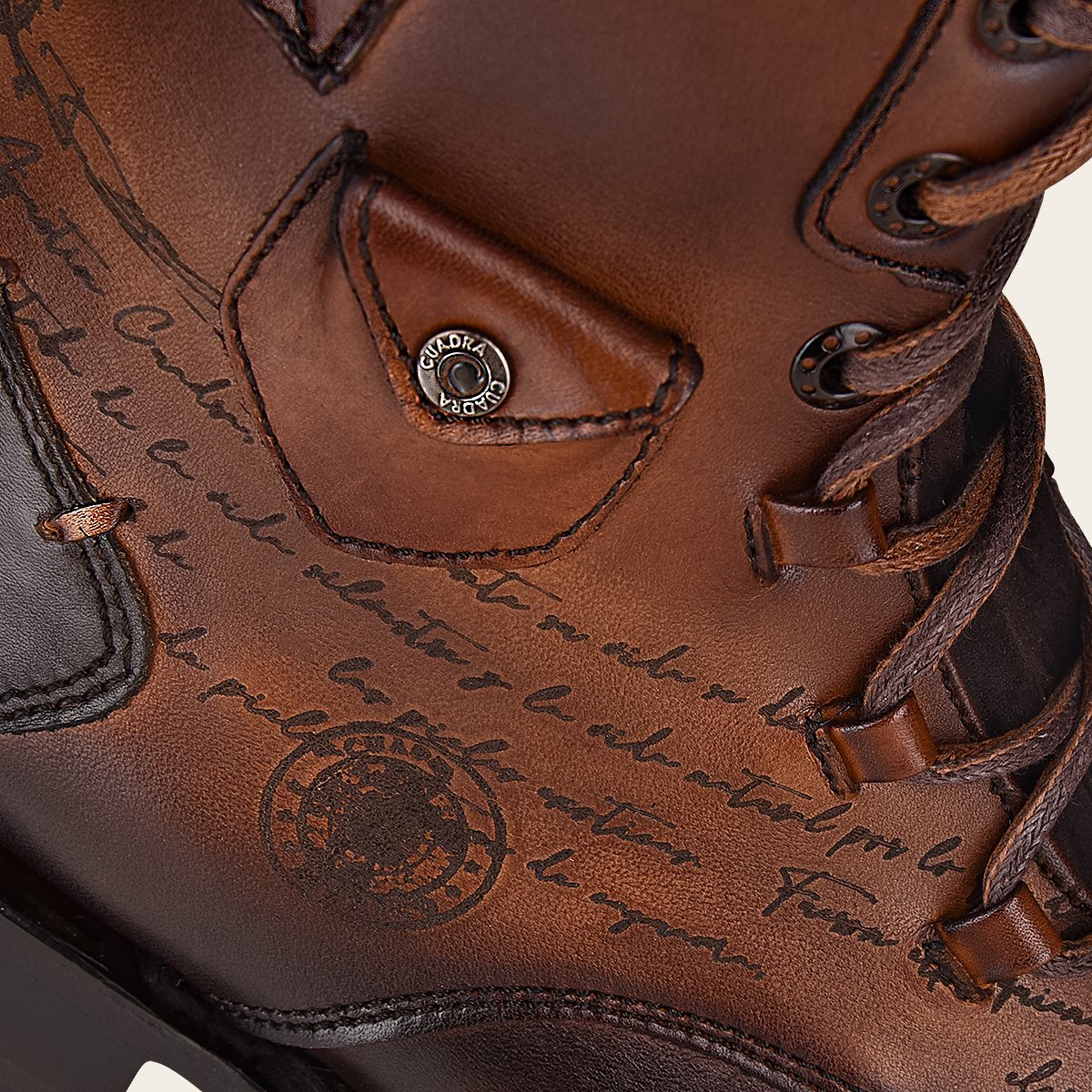 Botín con piel genuina de fuscus para caballero