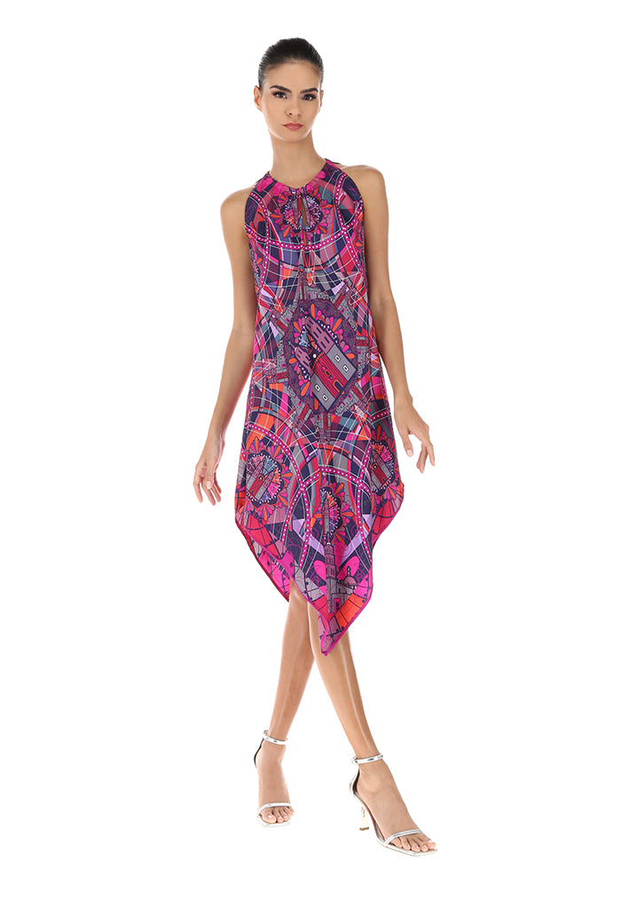 Vestido Largo Dolores Hidalgo Fucsia