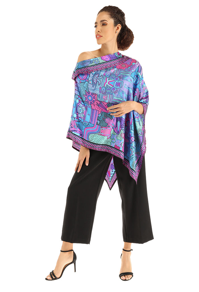 Poncho Diosas Mexicas