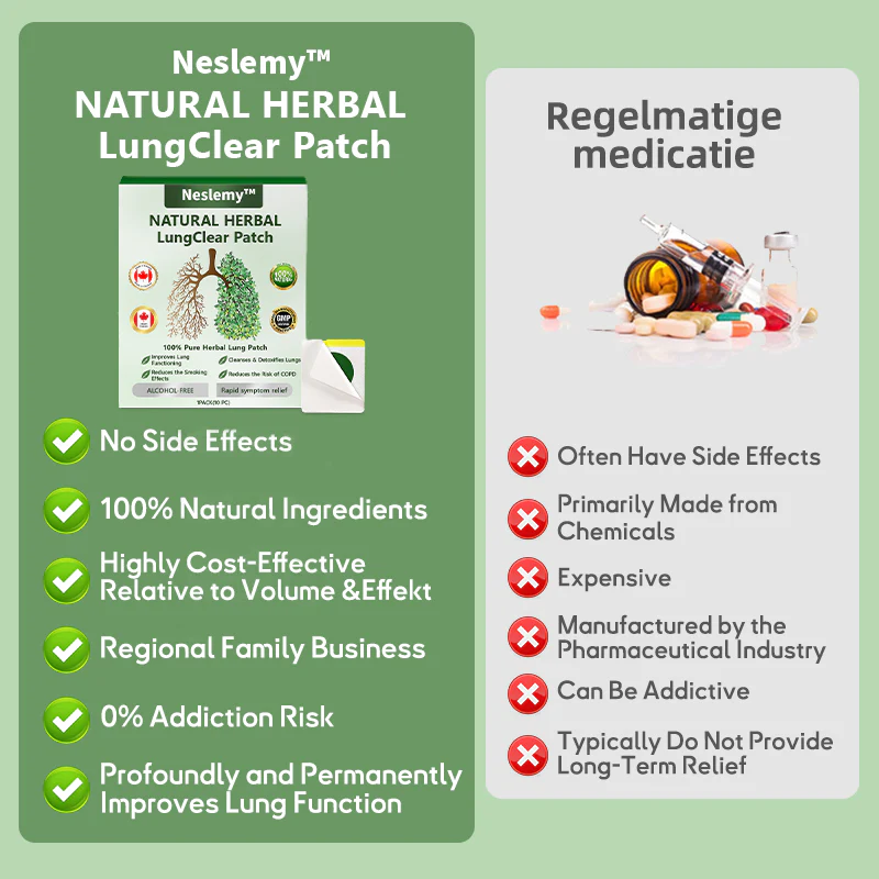 Official Store:  Neslemy™ 𝗡𝗔𝗧𝗨𝗥𝗔𝗟 𝗛𝗘𝗥𝗕𝗔𝗟 𝗟𝘂𝗻𝗴𝗖𝗹𝗲𝗮𝗿 𝗣𝗮𝘁𝗰𝗵 👨‍⚕️(FDA) clearance (Treatment of respiratory diseases such as cough, emphysema, asthma, chronic obstructive pulmonary disease, etc)🔥