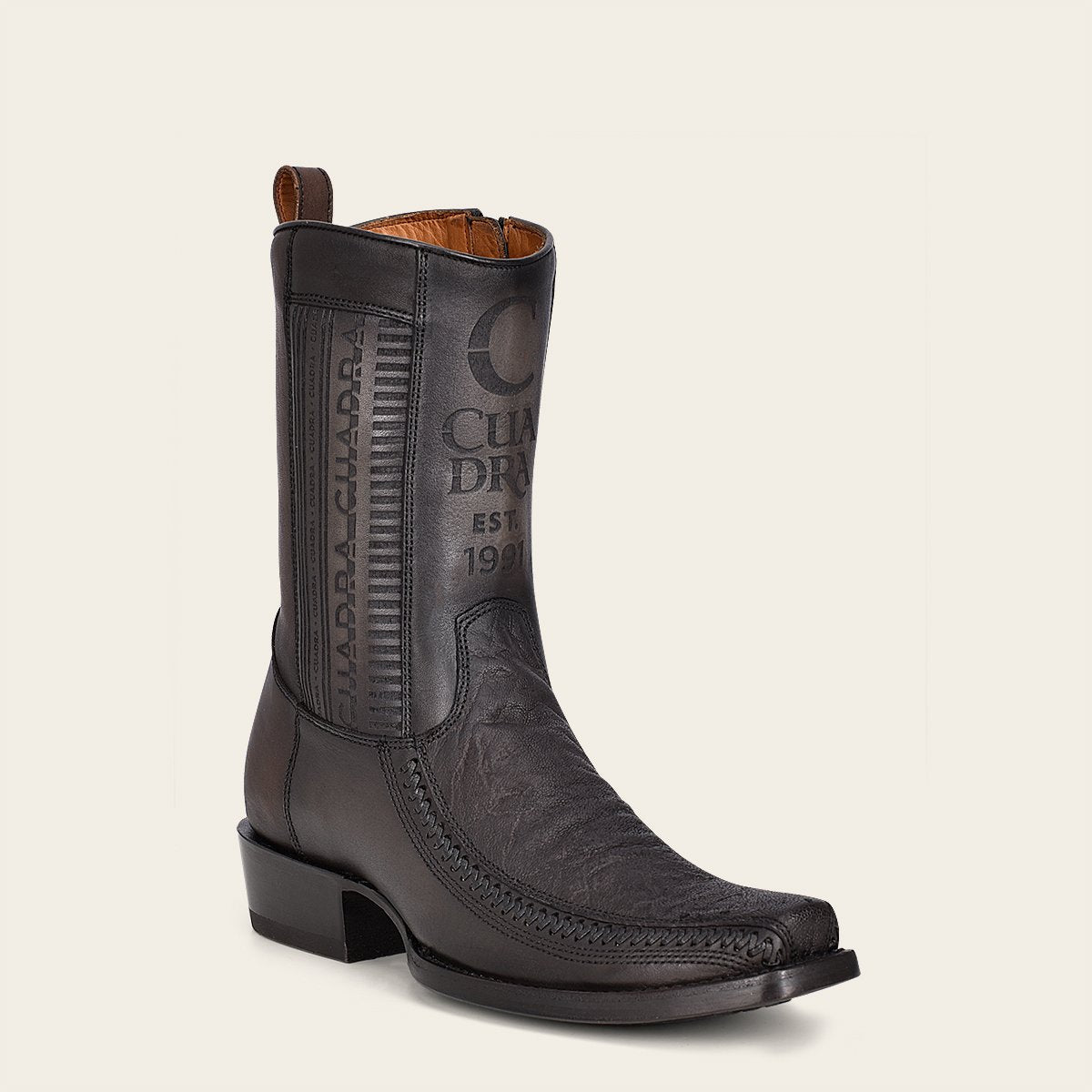 Bota en piel genuina de elefante.