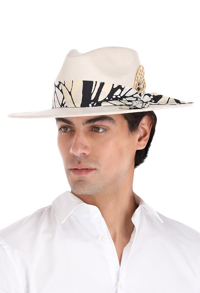 Sombrero Cehuallotl Hueso Mariposa Macro Hueso