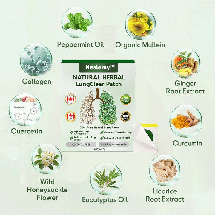 Official Store:  Neslemy™ 𝗡𝗔𝗧𝗨𝗥𝗔𝗟 𝗛𝗘𝗥𝗕𝗔𝗟 𝗟𝘂𝗻𝗴𝗖𝗹𝗲𝗮𝗿 𝗣𝗮𝘁𝗰𝗵 👨‍⚕️(FDA) clearance (Treatment of respiratory diseases such as cough, emphysema, asthma, chronic obstructive pulmonary disease, etc)🔥