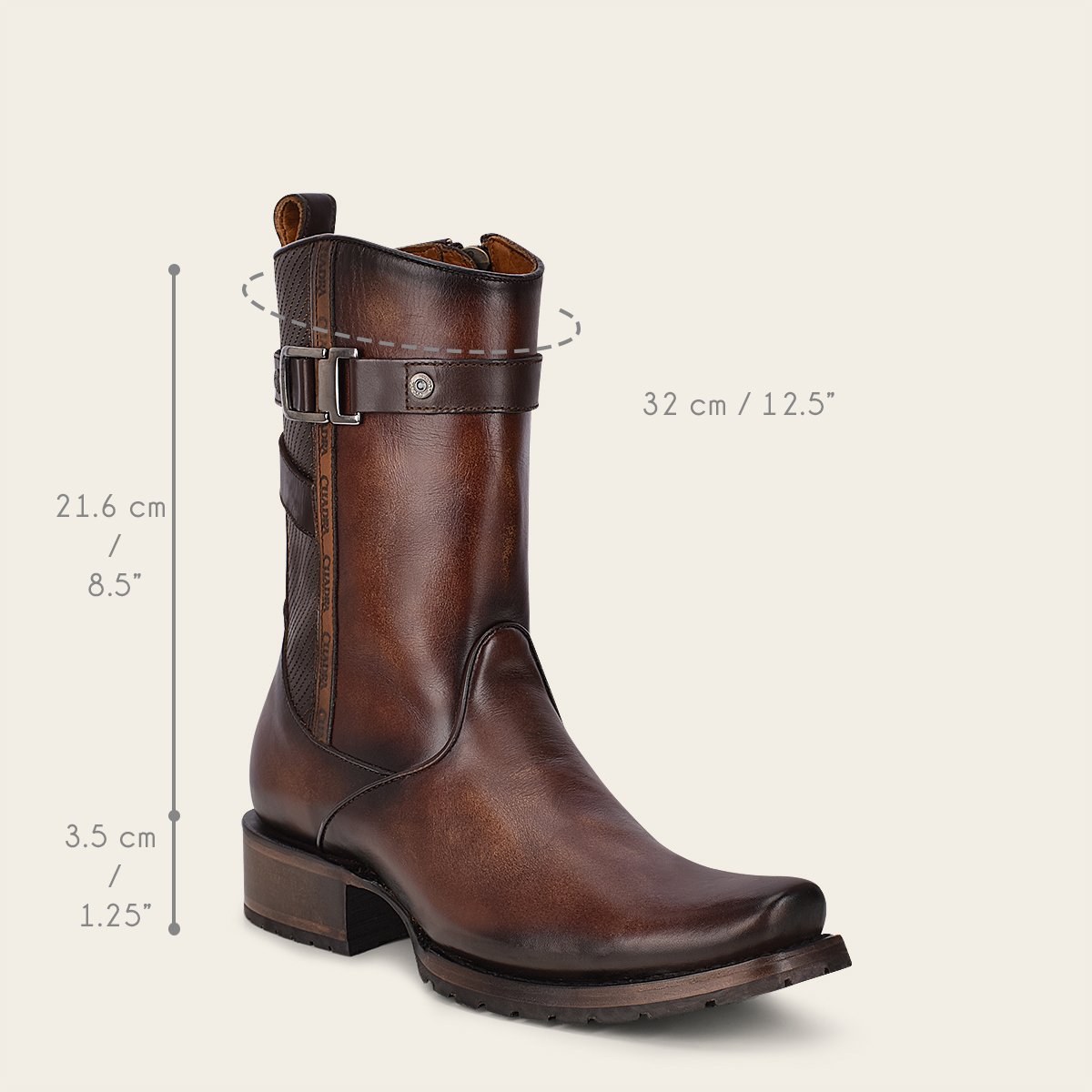 Bota urbana para caballero en piel genuina