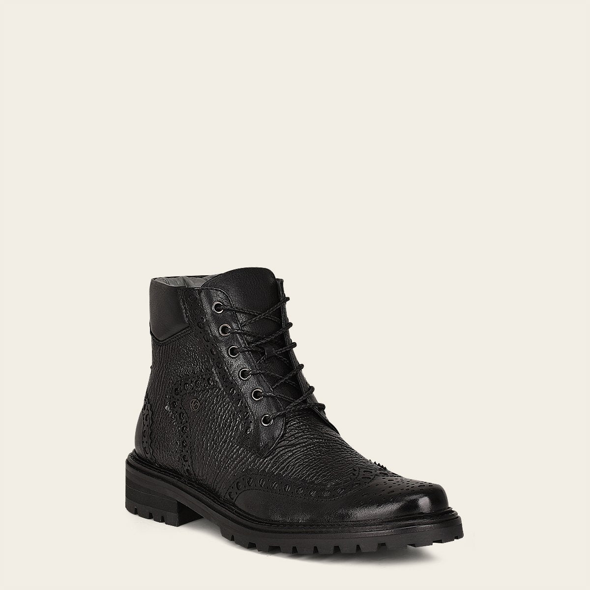 Botín en piel genuina de tiburón.