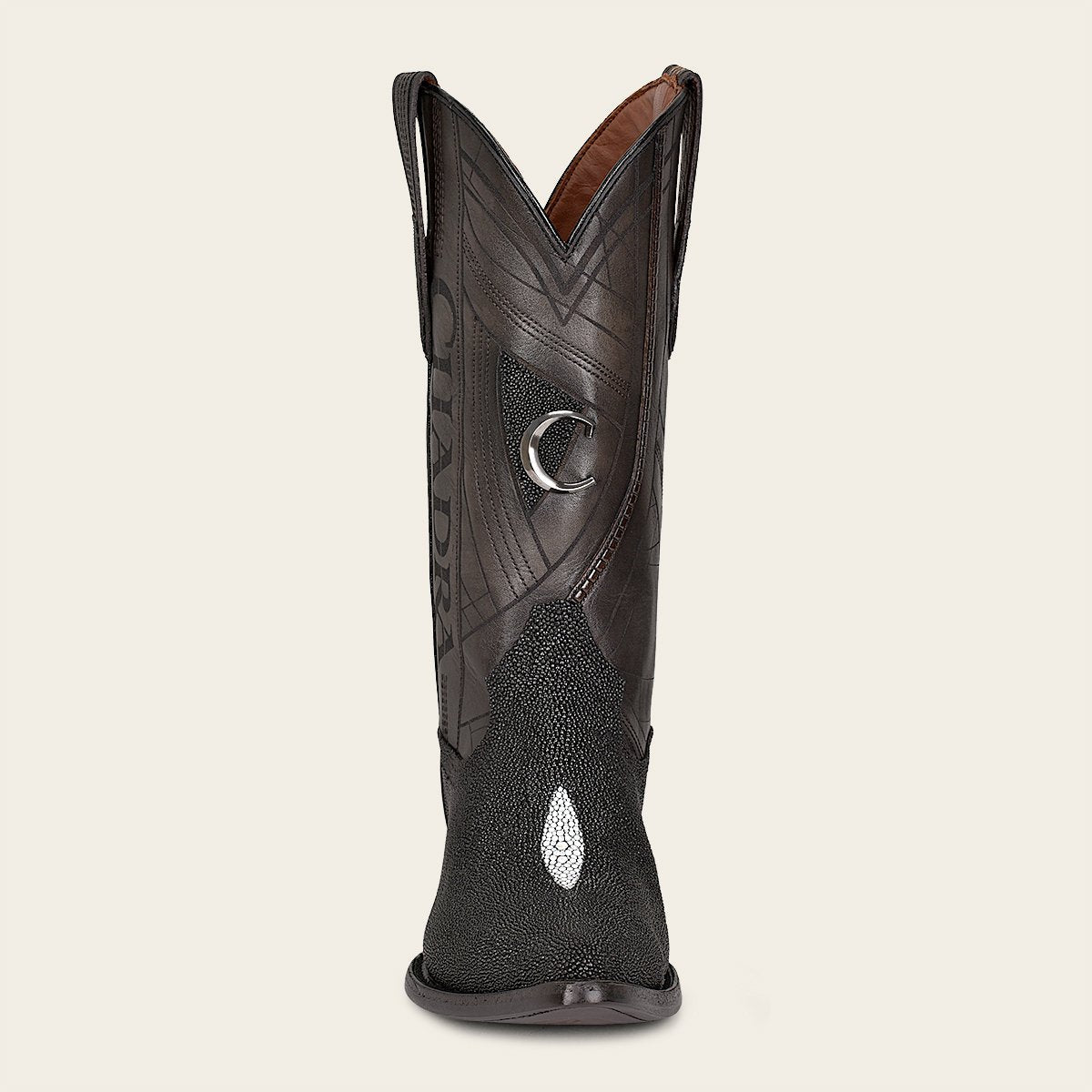 Bota vaquera en piel de mantarraya.