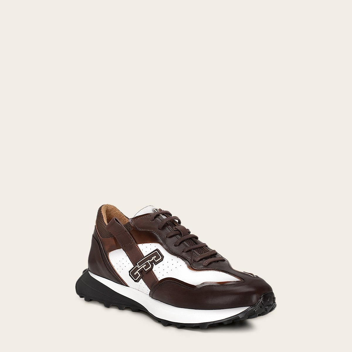 Sneakers para caballero en piel genuina .