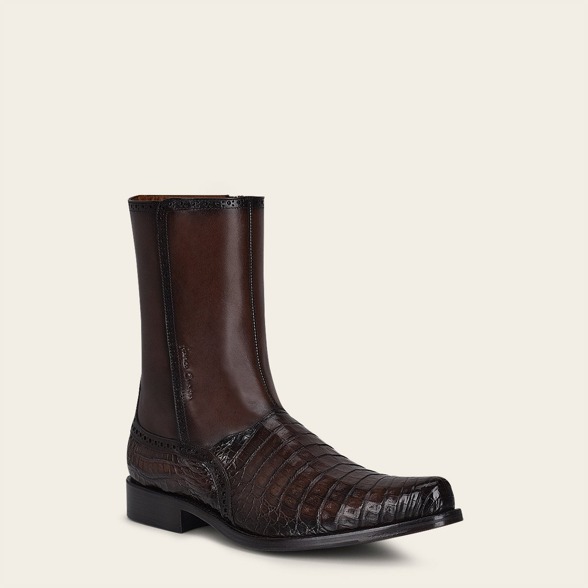 Bota de vestir en piel genuina de caimán