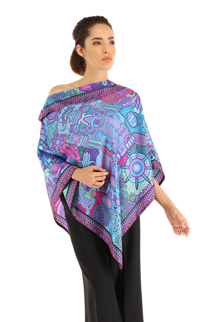 Poncho Diosas Mexicas