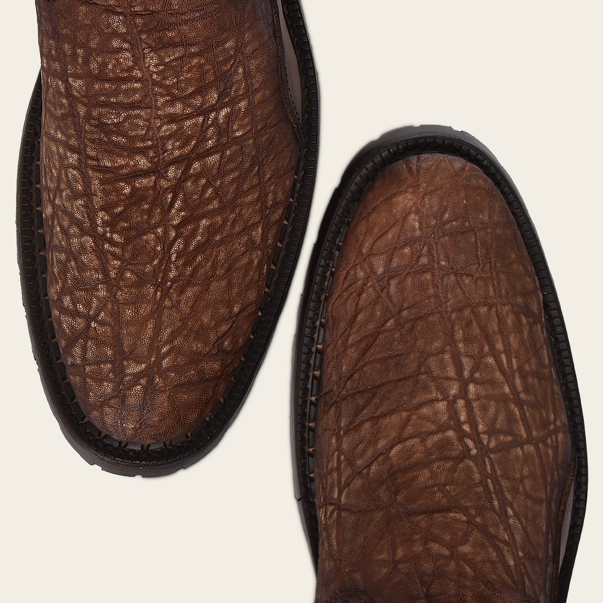 Botín en piel genuina de elefante.