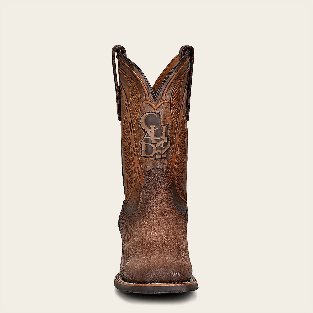 Bota rodeo en piel genuina de tiburón.