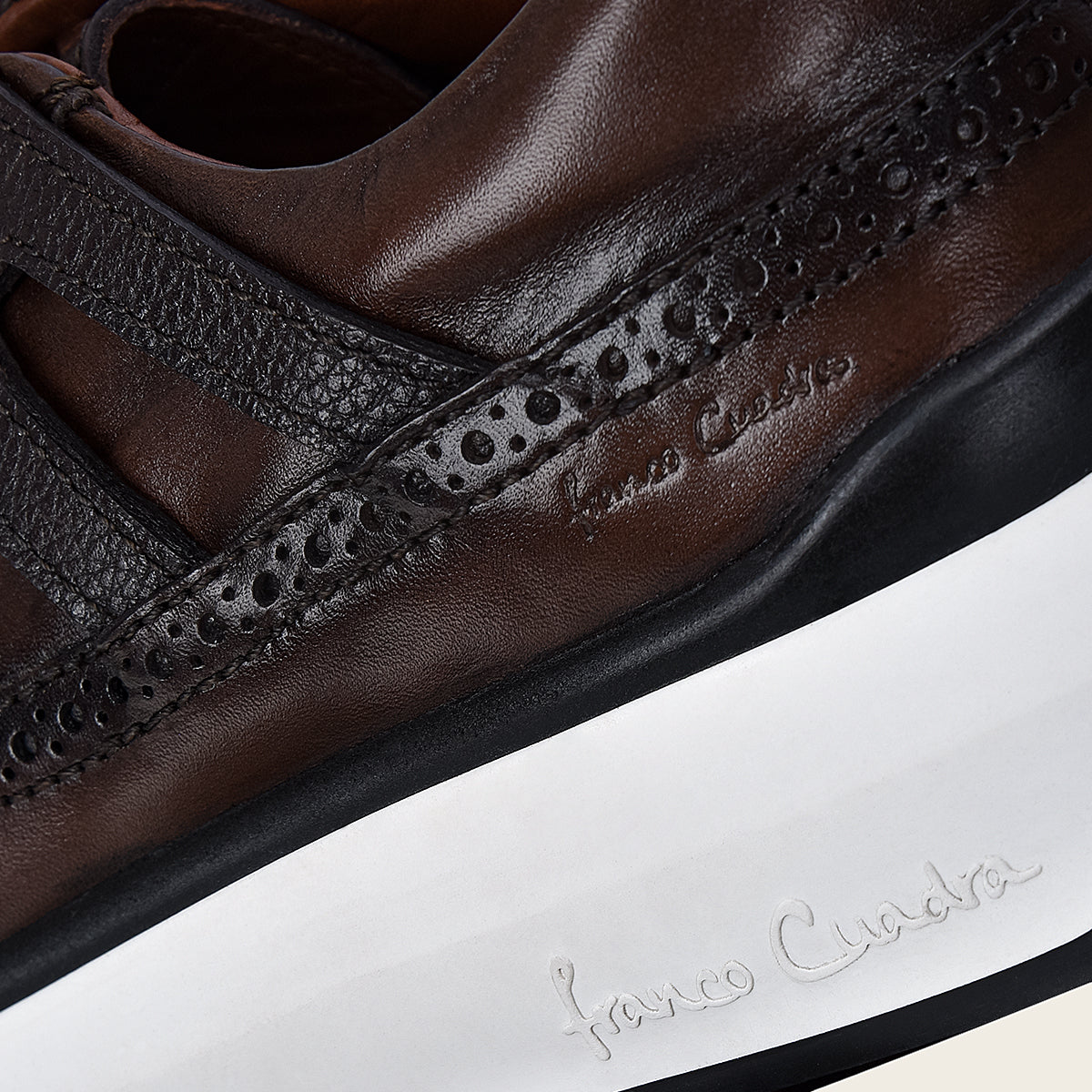 Sneakers en piel genuina de pitón