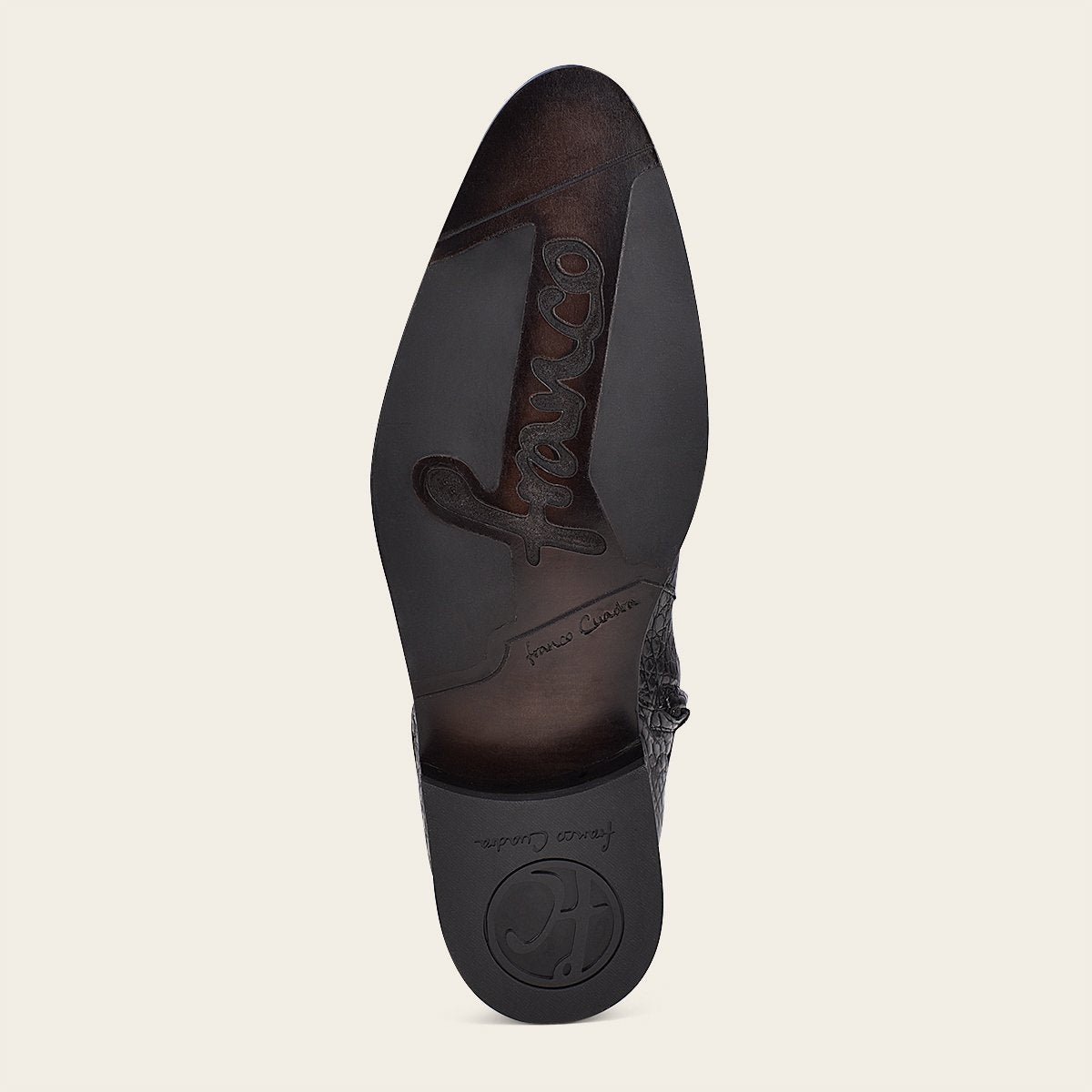 Bota en piel genuina de caimán .